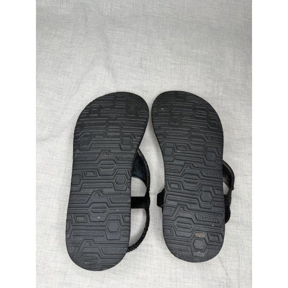 Skechers Sandals Womens 9 Meditation Black Rock Crown Slingback Flats 31560 - Picture 8 of 10